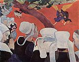 Paul Gauguin Jacobs fight with the angel painting